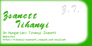 zsanett tihanyi business card